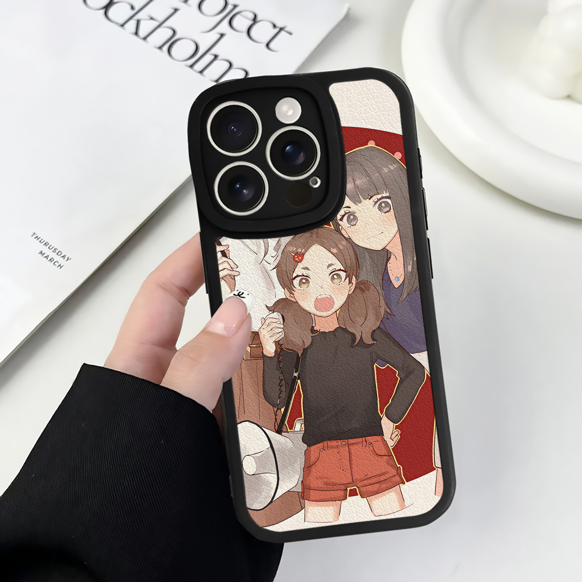 （画像用） ハイキュー!! Haikyu!! 【iPhone 16シリーズ対応】シリコンスマホケース（レザー調） 材質：シリコン